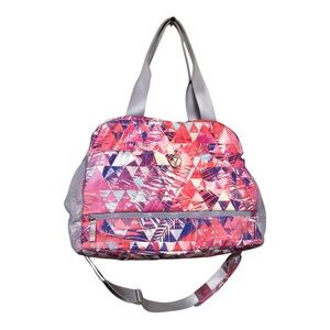 Ivivva by Lululemon Weekend Gym/Dance Pink Patterned Duffel Bag